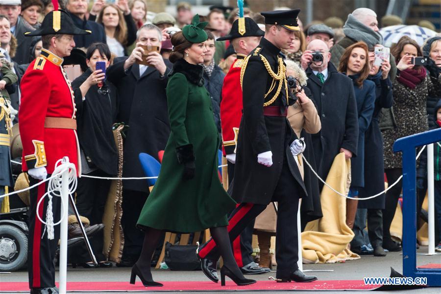 BRITAIN-LONDON-ST. PATRICK'S DAY-IRISH GUARDS-PARADE-ROYAL