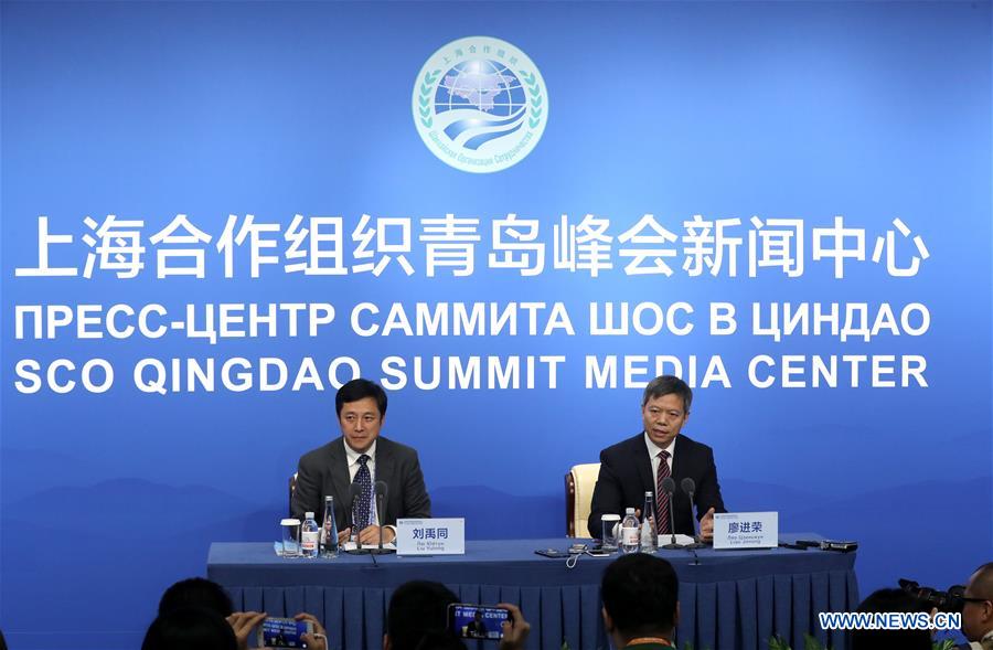 (SCO SUMMIT) CHINA-QINGDAO-SCO-SECURITY-COOPERATION-PRESS CONFERENCE (CN)