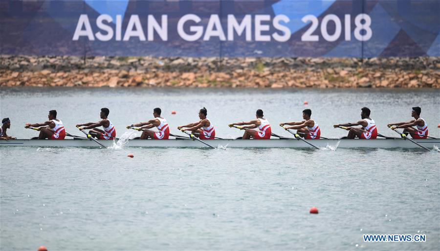 (SP)INDONESIA-PALEMBANG-ASIAN GAMES-ROWING-MEN'S LIGHTWEIGHT EIGHT