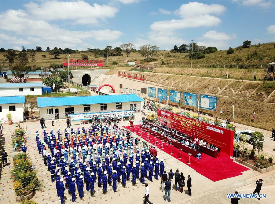 KENYA-NAIROBI-STANDARD GAUGE RAILWAY-NGONG TUNNEL-BREAKTHROUGH CEREMONY