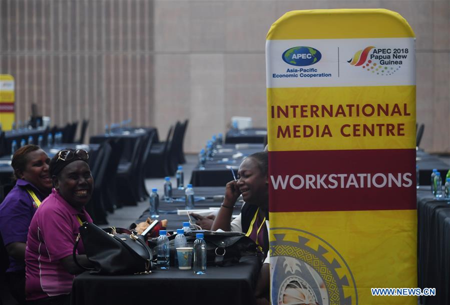 PAPUA NEW GUINEA-PORT MORESBY-APEC-MEDIA CENTRE