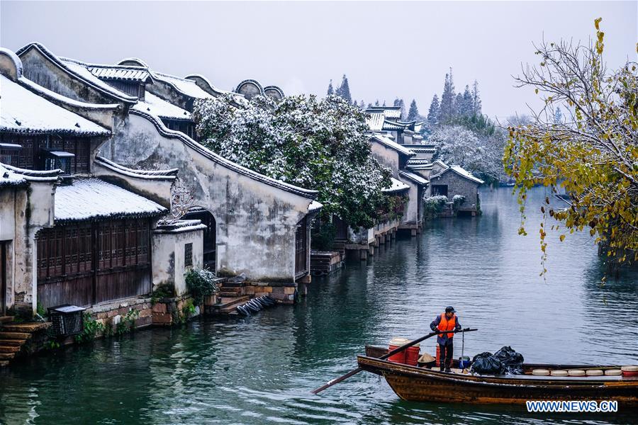 CHINA-ZHEJIANG-WUZHEN-SNOW SCENERY (CN)