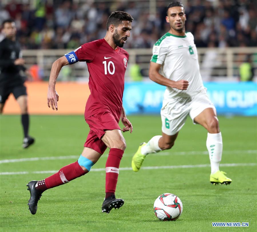 (SP)UAE-ABU DHABI-FOOTBALL-ASIAN CUP-QATAR-IRAQ