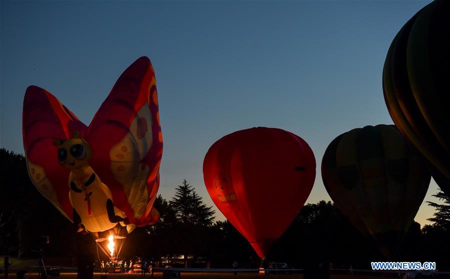 NEW ZEALAND-HAMILTON-HOT AIR BALLOON FESTIVAL-NIGHT GLOW