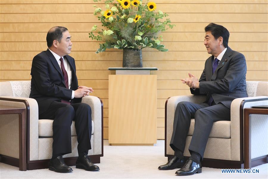 JAPAN-TOKYO-SHINZO ABE-CHINESE AMBASSADOR-MEETING