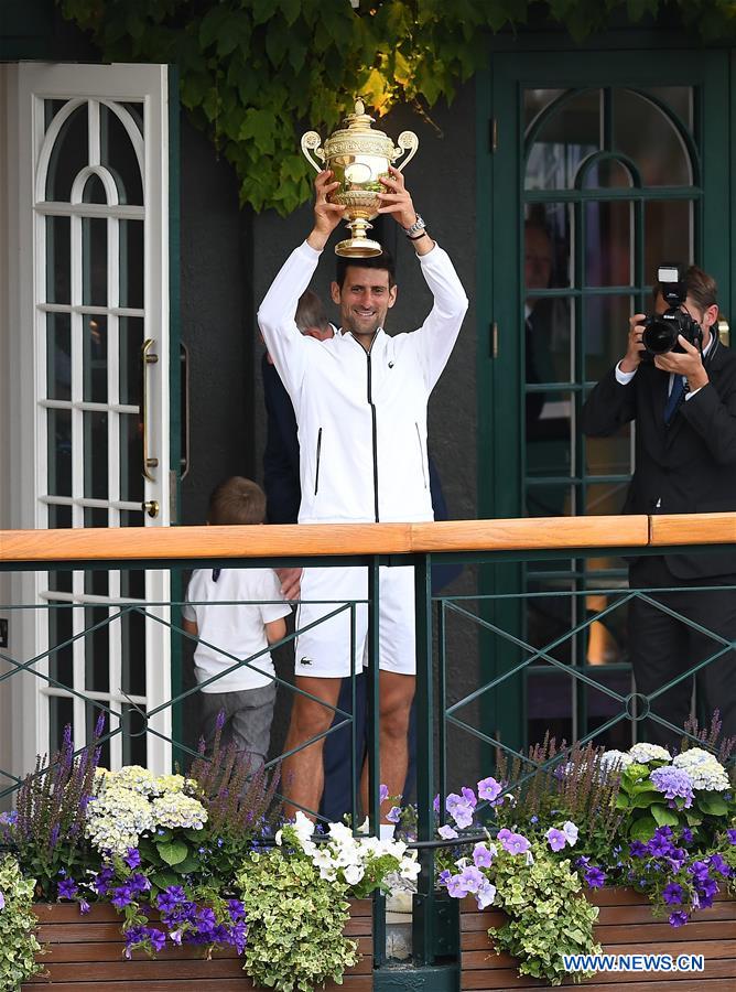 (SP)BRITAIN-LONDON-TENNIS-WIMBLEDON CHAMPIONSHIPS 2019-MEN'S SINGLES-FINAL