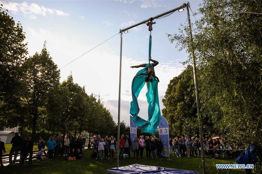 (SP)RUSSIA-MOSCOW-AERIAL GYMNASTICS FESTIVAL