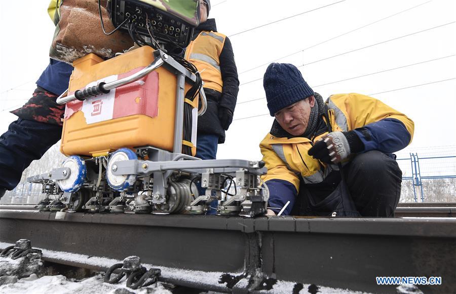 CHINA-CHANGCHUN-SPRING FESTIVAL TRAVEL RUSH-RAILWAY-WORKER (CN) 