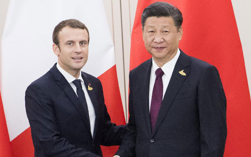 Xi, Macron agree to promote China-France cooperation