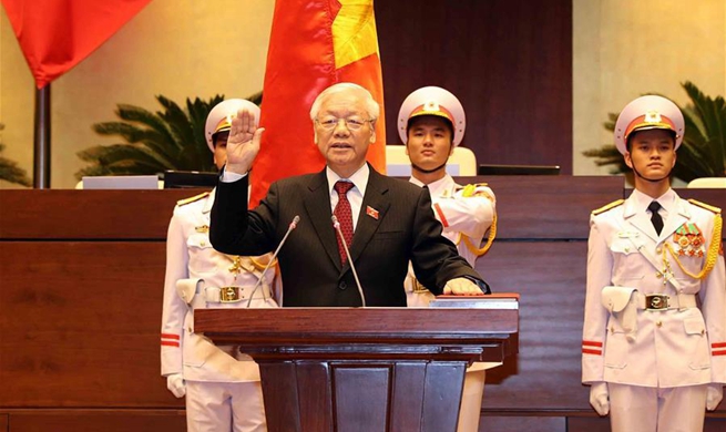 Vietnamese party chief elected country's president