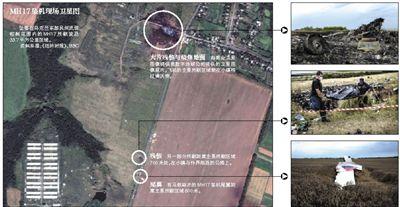 馬航MH17客機殘骸照片顯示，其機身上有許多細小孔洞。多名專家分析稱，這些孔洞或是飛機被導彈爆炸后飛散的彈片擊中所致。